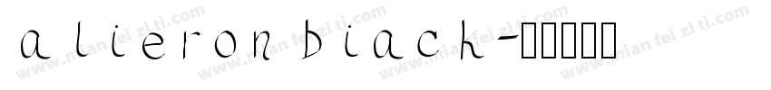 alieron biack字体转换